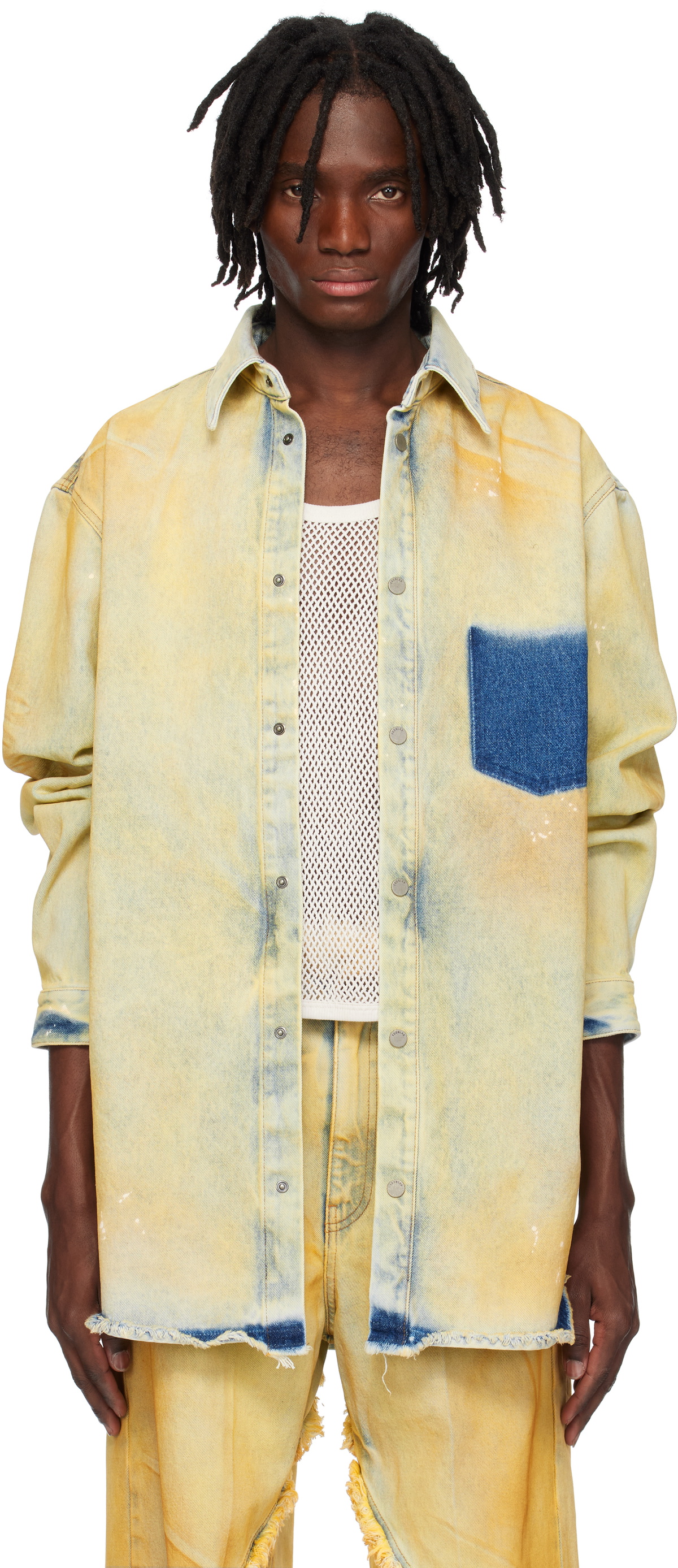 EGONlab Beige Denim Shirt Jacket
