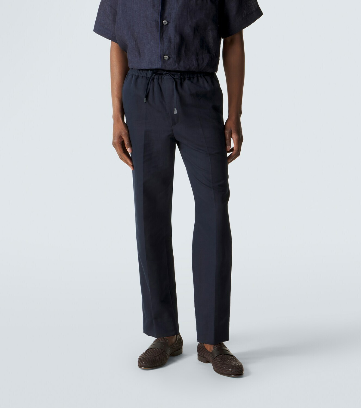 Brioni Linen and cotton straight pants