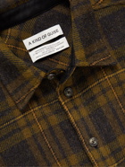 A Kind Of Guise - Dullu Checked Virgin Wool-Flannel Overshirt - Brown