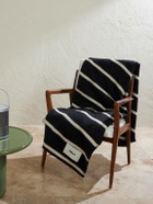 TEKLA - Logo-Appliquéd Striped Wool Blanket