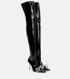 Mach & Mach - Double Bow embellished over-the-knee boots