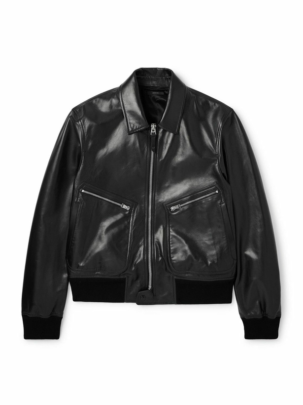Photo: TOM FORD - Leather Zip-Up Jacket - Black