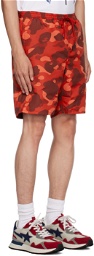BAPE Red Camo Shark Reversible Shorts