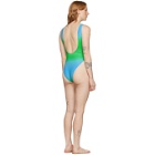 Jacquemus Blue and Green Le Maillot Camerio One-Piece Swimsuit