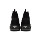 Prada Black Sport Knit High-Top Sneakers