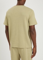 Boss Logo-embroidered Waffle T-shirt Green