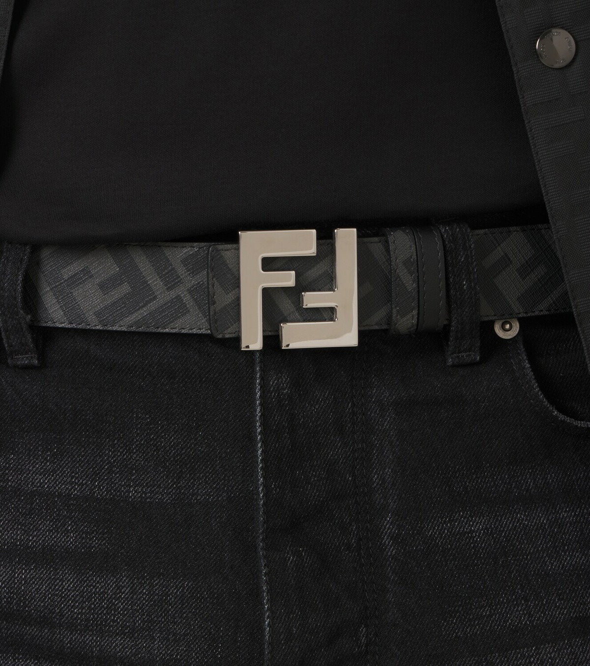 Fendi FF Zucca reversible leather belt