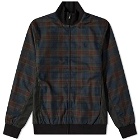 Fred Perry Authentic Men's Tartan Zip Through Jacket in French Navy