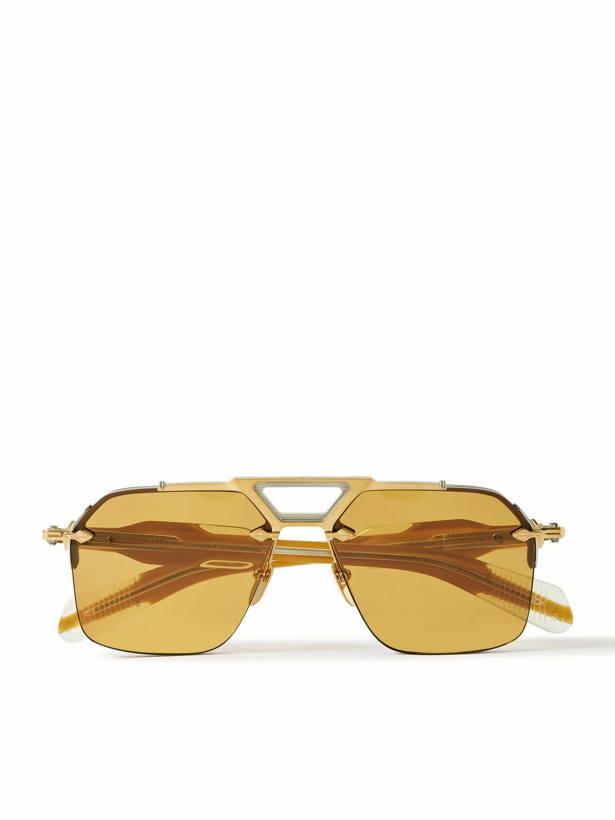 Photo: Jacques Marie Mage - Silverton Aviator-Style Silver- and Gold-Tone and Acetate Sunglasses