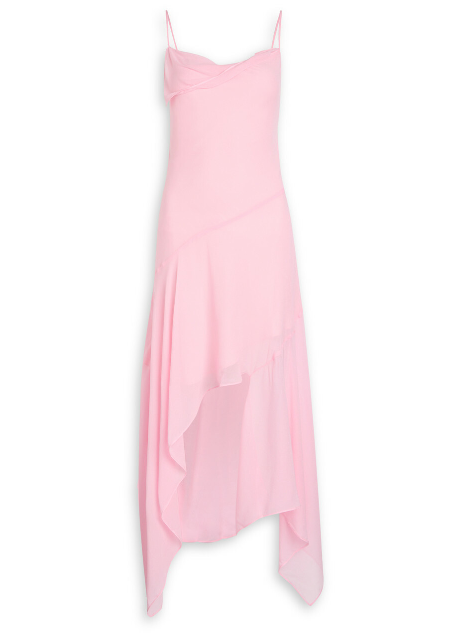 Bec & Bridge Tallis Asymmetric Chiffon Midi Dress Pink BEC + BRIDGE