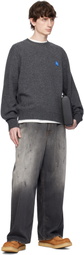 ADER error Gray Sig; TRS Tag Knit 01 Sweater