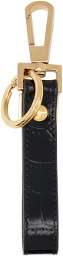 Versace Black Embossing Croco Keychain