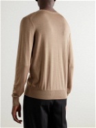 SAINT LAURENT - Slim-Fit Wool, Cashmere and Silk-Blend Sweater - Brown