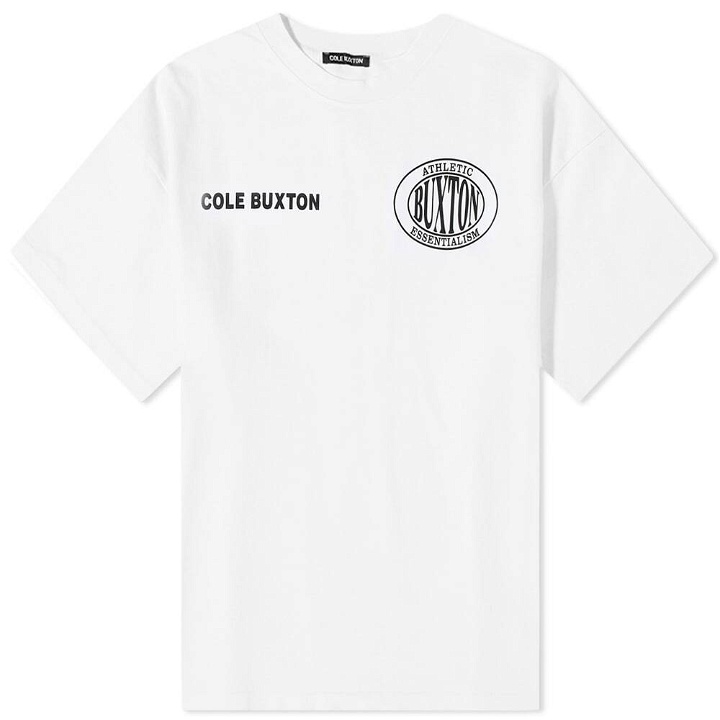 Photo: Cole Buxton Men's Double Sports Logo T-Shirt in Vintage White