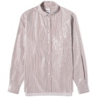 Saks Potts Women's Williams Sequin Stripe Shirt in Brown Stripe Sequin
