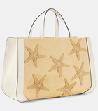 Valentino Garavani VLogo Starfish Large leather-trimmed tote bag