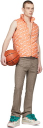 ERL Orange Polyester Down Vest