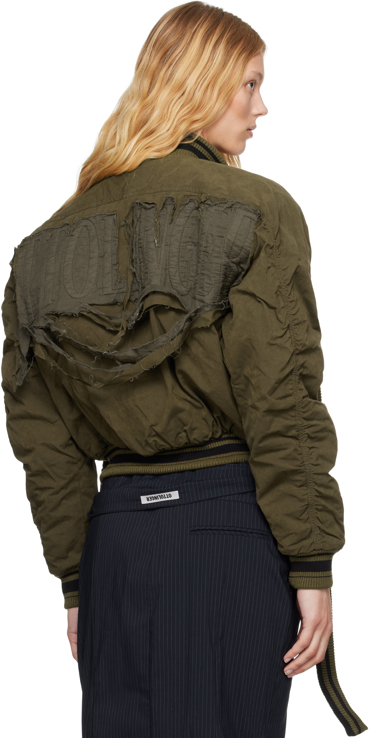 Ottolinger Khaki Strap Bomber Jacket