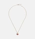 Yvonne Léon Coccinelle Mini 9kt gold pendant necklace with diamonds and agate
