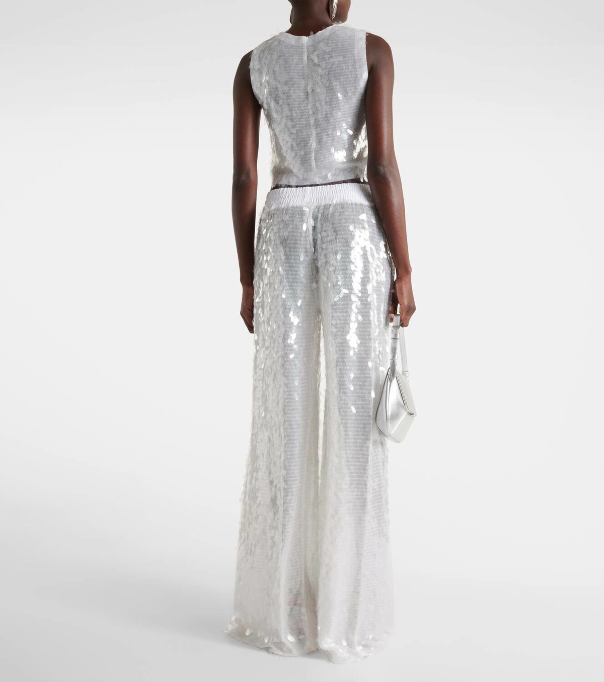 Norma Kamali Sequined straight pants Norma Kamali
