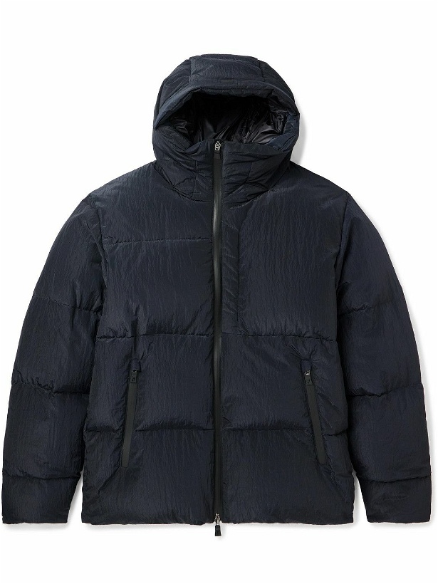 Photo: Herno Laminar - Laminar Quilted Crinkled-Shell Hooded Down Jacket - Blue