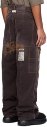 B1ARCHIVE Brown Wide Leg Carpenter Trousers