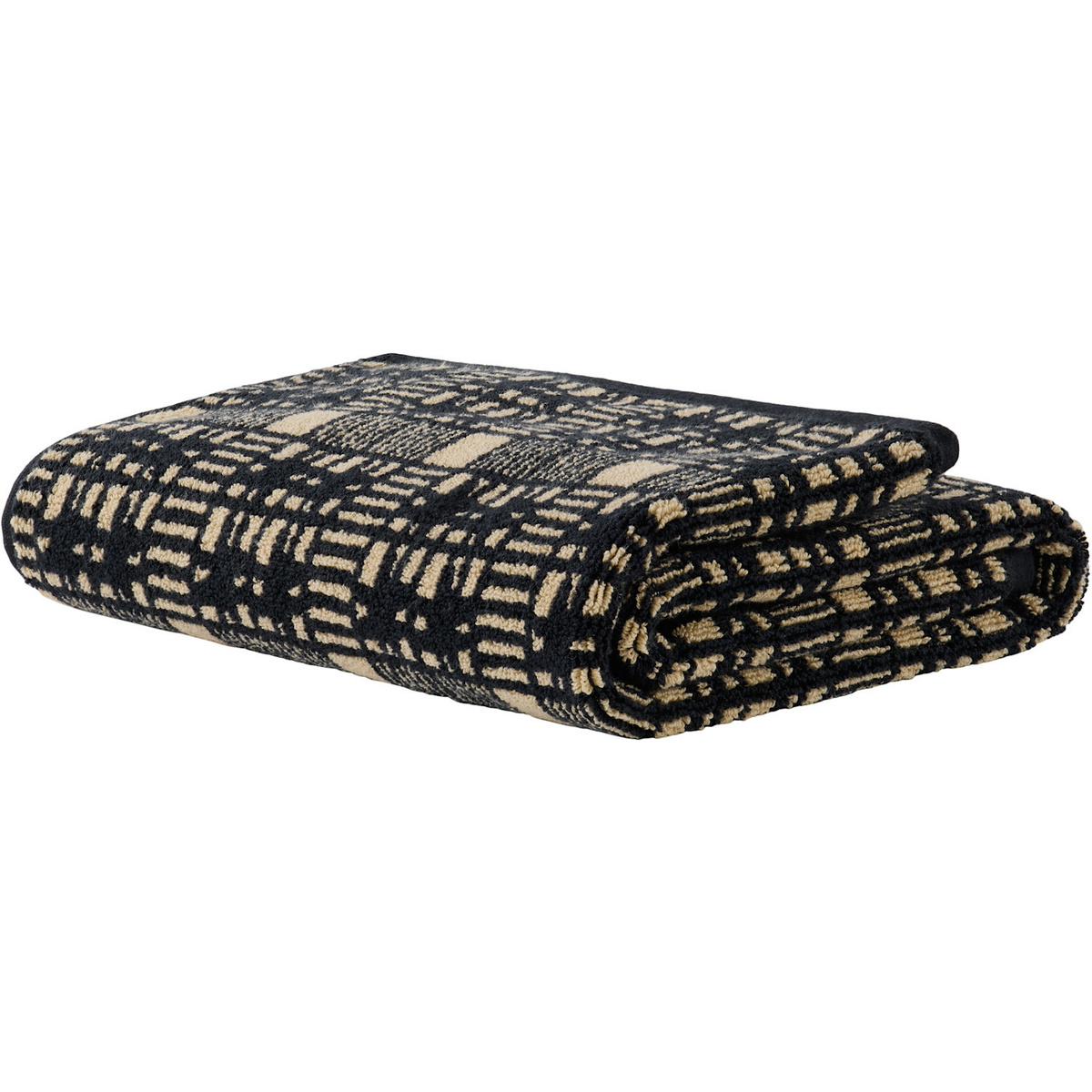Autumn Sonata Black & Beige Alma Bath Mat