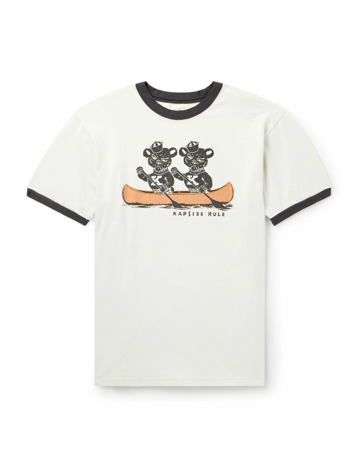 KAPITAL - Slim-Fit Printed Cotton-Jersey T-Shirt - Gray