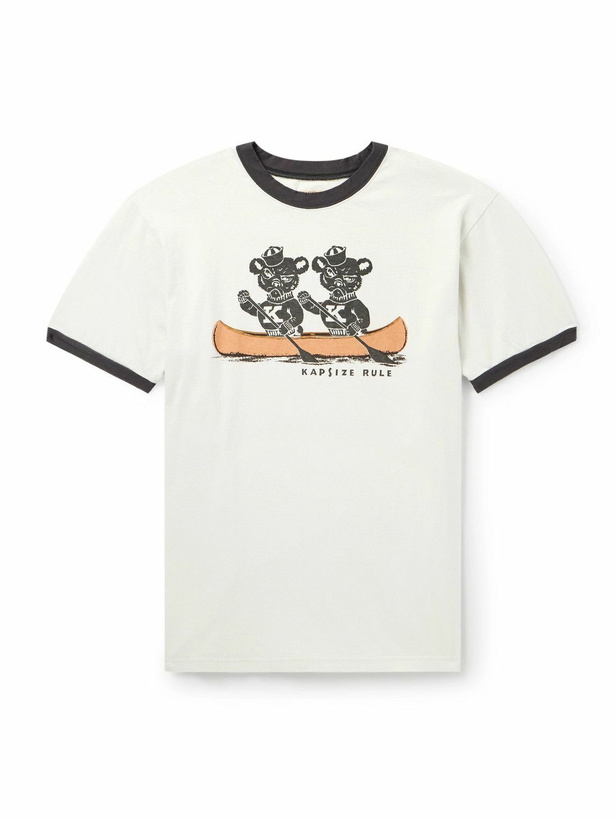 Photo: KAPITAL - Slim-Fit Printed Cotton-Jersey T-Shirt - Gray