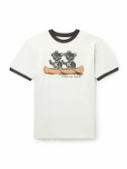 KAPITAL - Slim-Fit Printed Cotton-Jersey T-Shirt - Gray