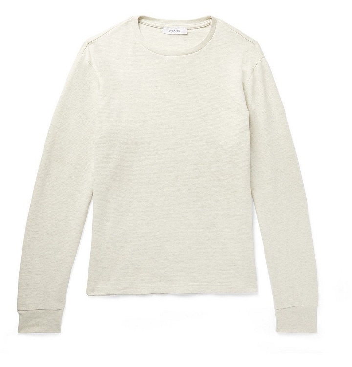 Photo: FRAME - Mélange Cotton-Jersey Sweatshirt - Men - Cream