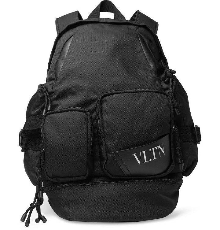 Photo: Valentino - Valentino Garavani Logo-Print Nylon Backpack - Black
