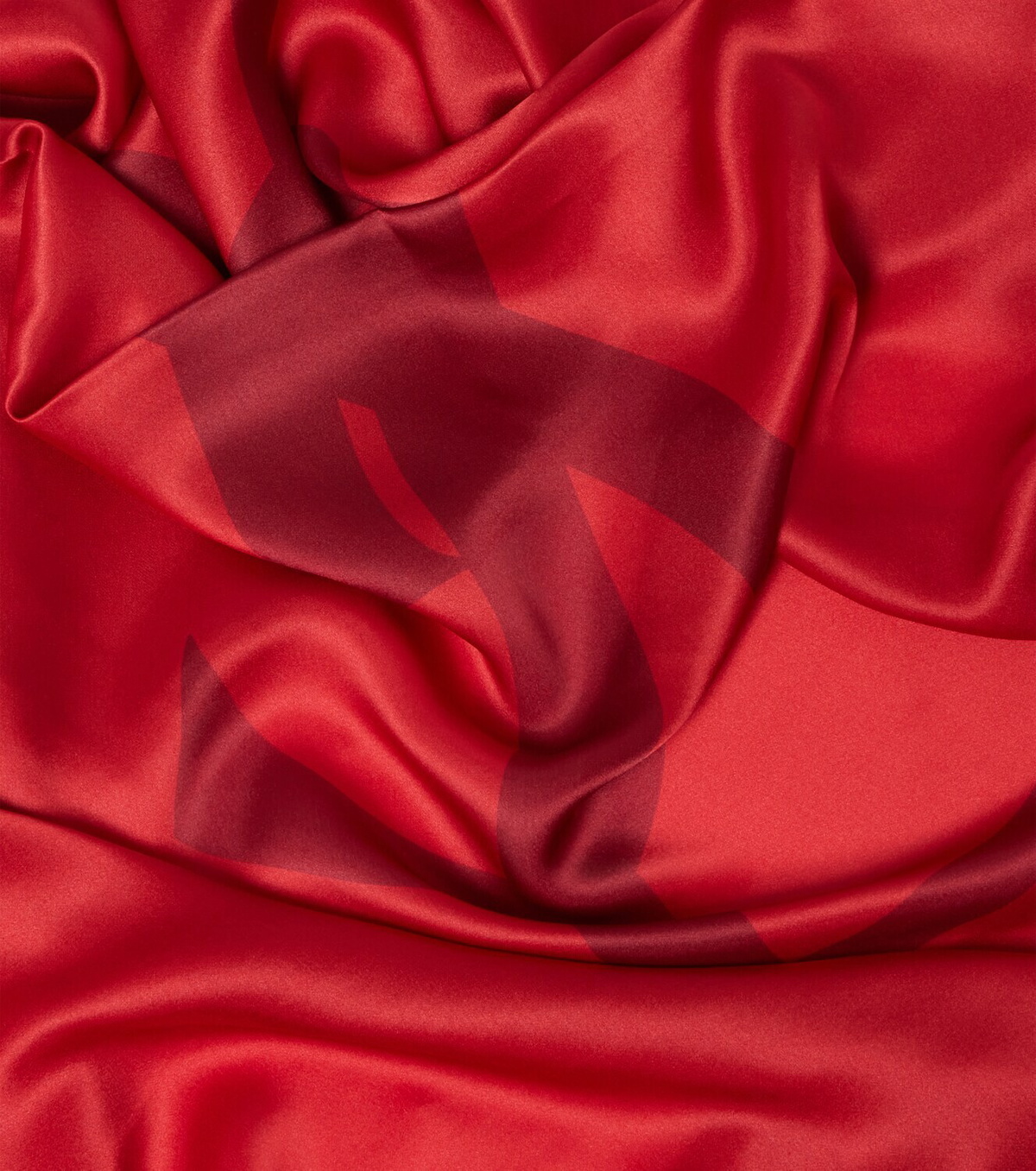 Saint Laurent Cassandre printed silk charmeuse scarf