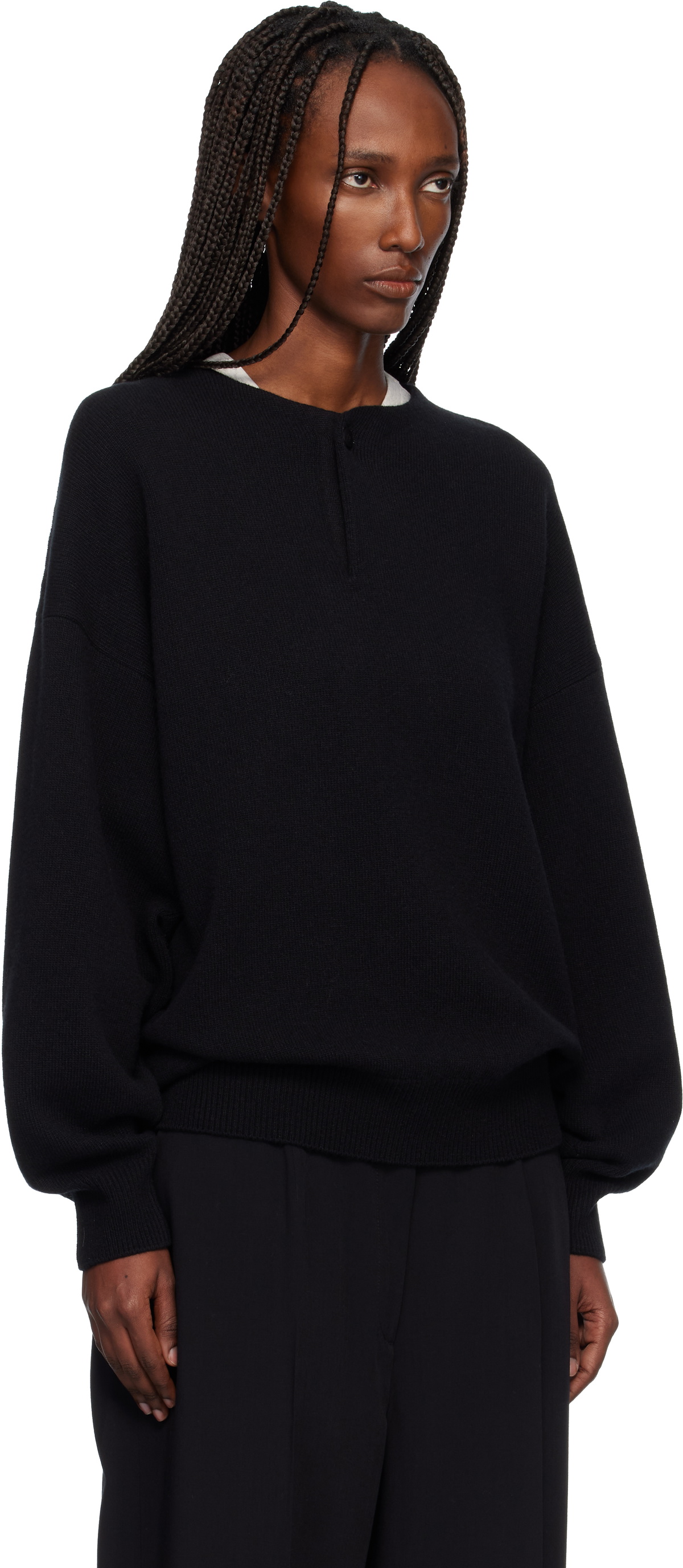 Fear of God Black Henley Sweater