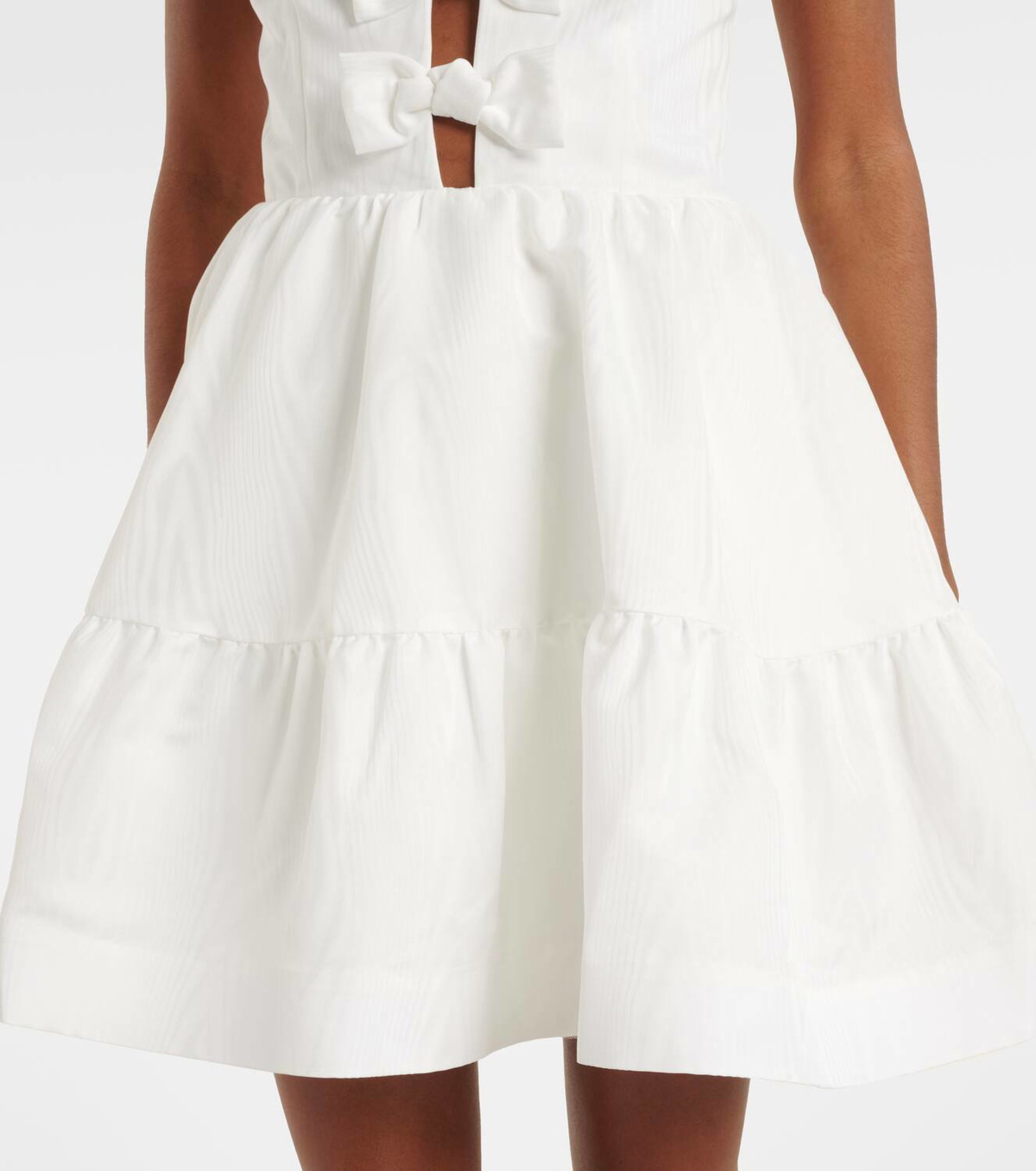 【REBECCA VALLANCEC】Bridal Harriet bow-detail minidress Rebecca Vallance Bridal Harriet bow-detail minidress Rebecca