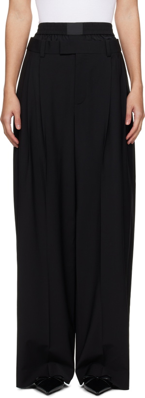 Photo: Alexander Wang Black Pre-Styled Boxer Pleated Trousers