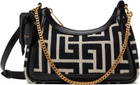 Balmain Black & Off-White B-Army Shoulder Bag