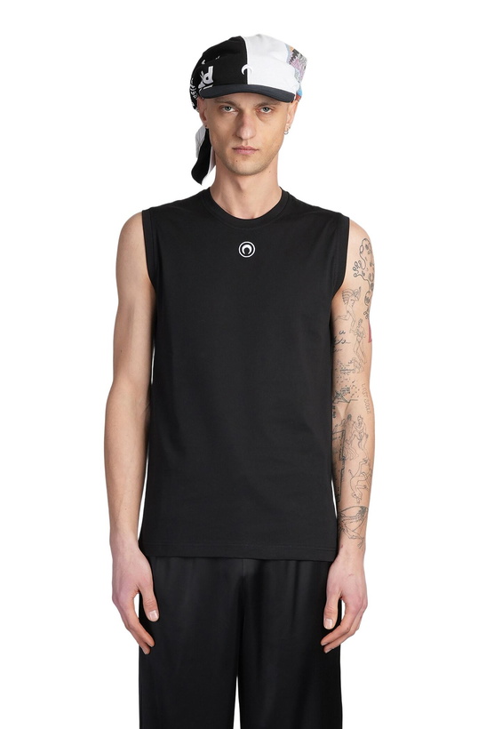 Photo: Marine Serre Tank Top In Black Cotton