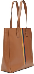 Paul Smith Brown 'Painted Stripe' Tote Bag