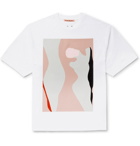 Acne Studios - Daniel Silver Embroidered Printed Cotton-Jersey T-Shirt - White