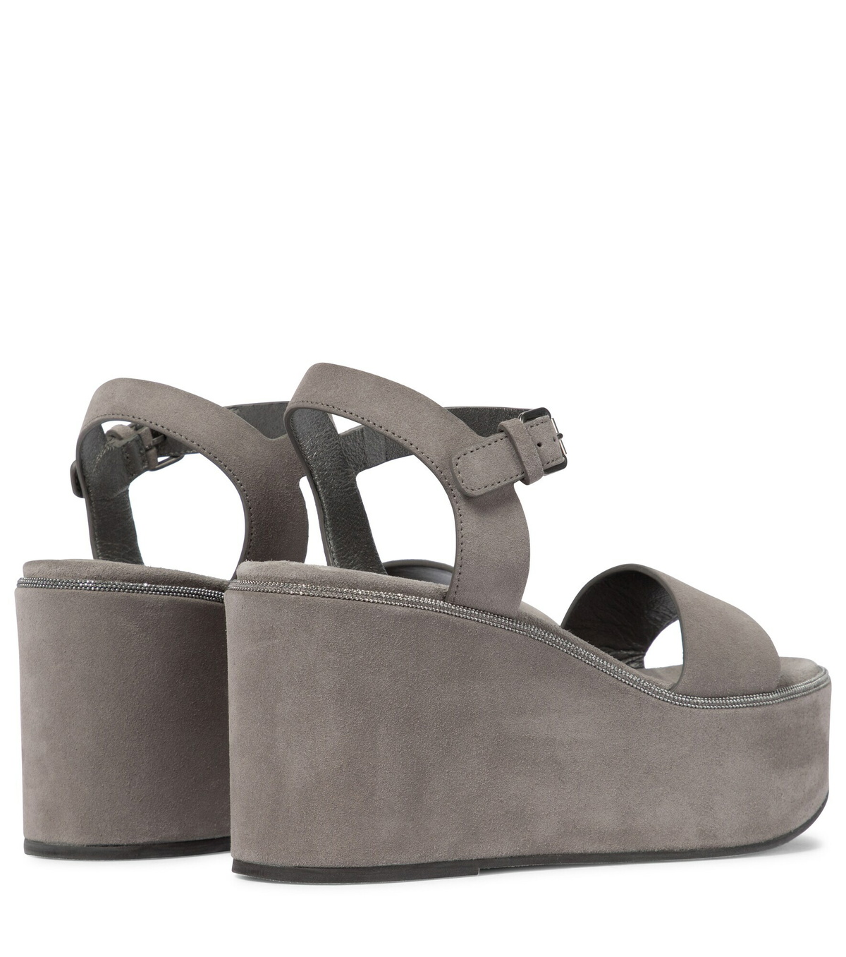 Grey suede 2025 platform sandals