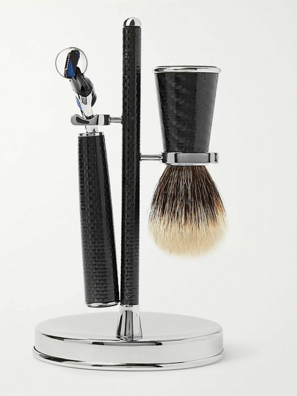Lorenzi Milano - Three-Piece Carbon-Fibre Shaving Set