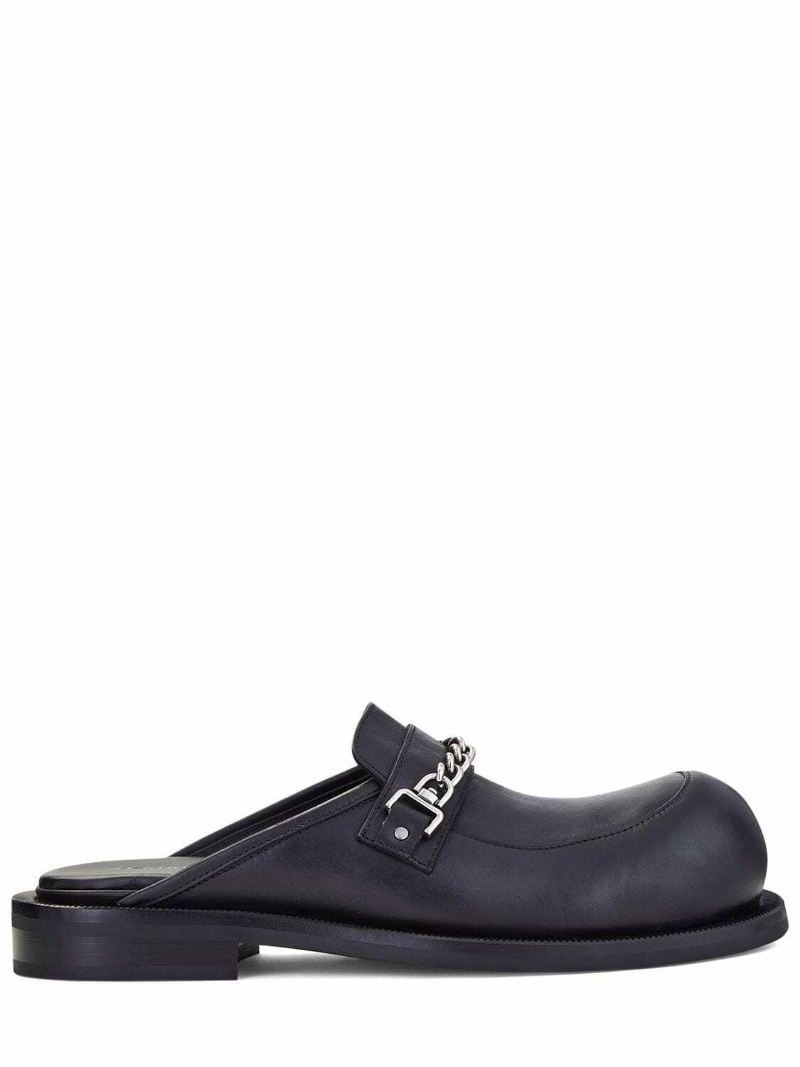 MARTINE ROSE Bulb-toe Leather Mules Martine Rose