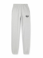Cherry Los Angeles - Horse Power Logo-Embroidered Cotton-Jersey Sweatpants - Gray
