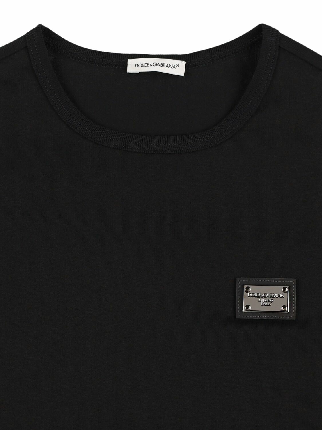 Tシャツ・カットソー DOLCE & GABBANA Jersey T-Shirt Jersey T-shirt with Dolce&Gabbana logo lettering in White