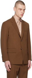 AURALEE Brown Two-Button Blazer