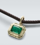 Octavia Elizabeth 18kt gold necklace with emerald