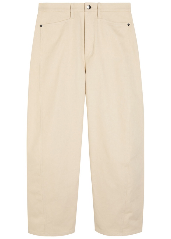 Photo: Maria Mcmanus Bow Crop Barrel-leg Jeans Ecru