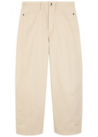 Maria Mcmanus Bow Crop Barrel-leg Jeans Ecru