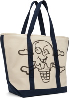 ICECREAM Off-White & Navy Cones & Bones Tote